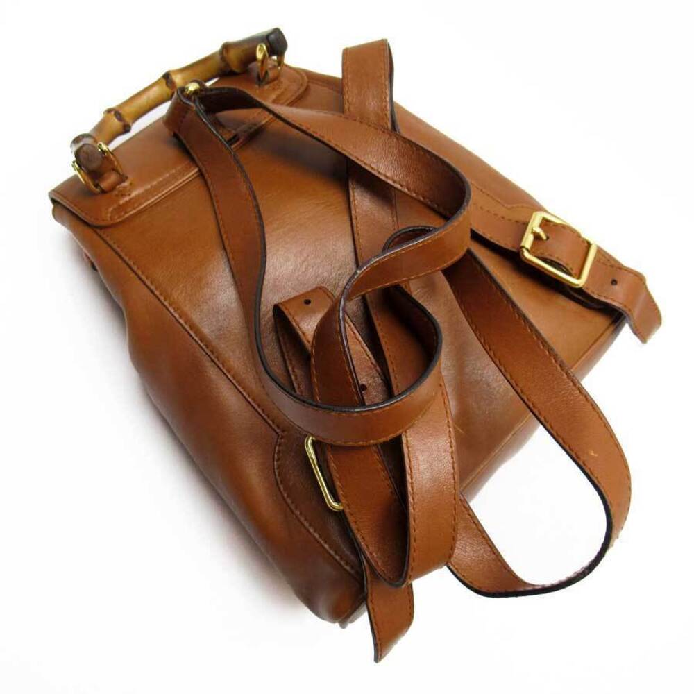 Gucci Backpack Bamboo Brown Leather - Picture 3 of 3